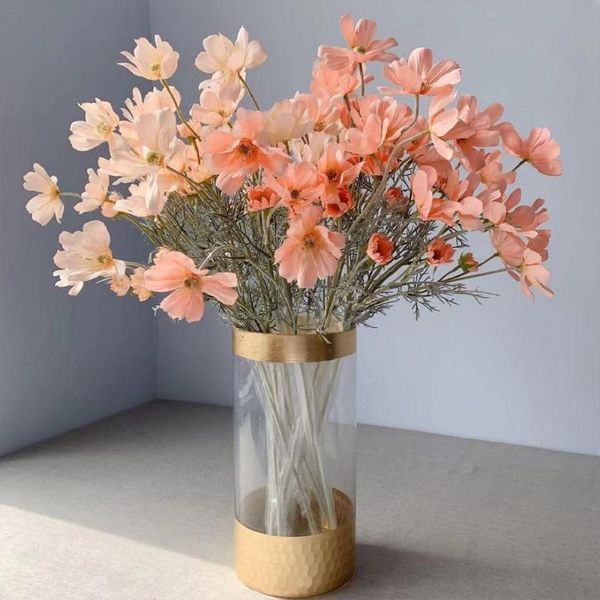 

decorative flowers & wreaths daisy artificial long branch bouquet for home wedding decoration diy bridal silk fake flower plants