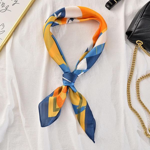 

scarves royalmaybe summer small scarf women's headband multifunctional cartoon square, Blue;gray