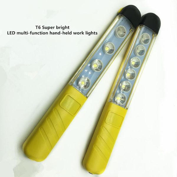 

4/6 leds white t6 rechargeable work light auto repair equipment overhaul emergency hand-held 4s shop portable lanterns
