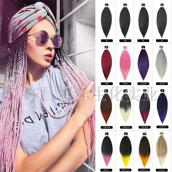 

ez big low temperature silk chemical fiber wig easy break dirty braid, Black