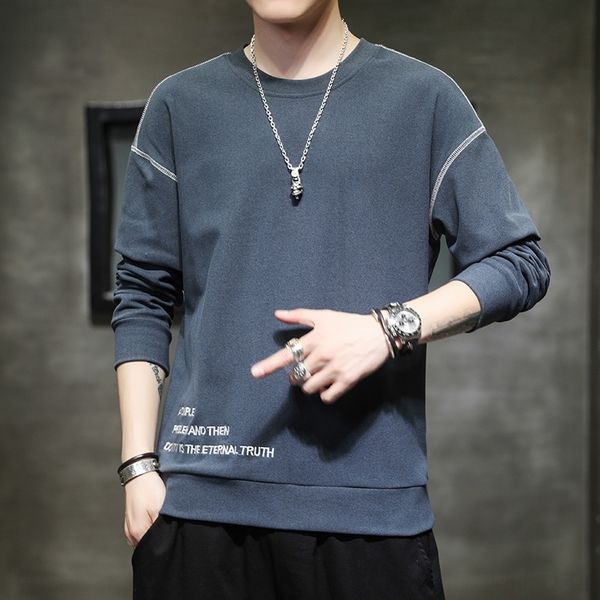 

cviw 2021 spring and men's t-shirts) autumn long sleeve sweater sweater t-shirttrend loose autumn clothes men's clothes are hands, White;black