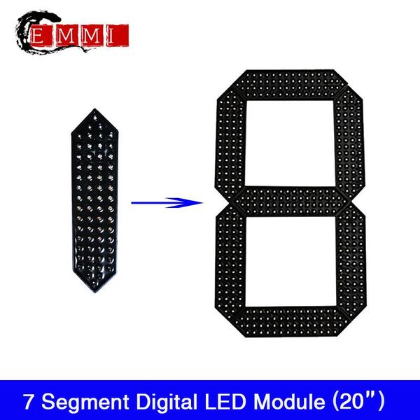 

4pcs/lot 20" inch red yellow green white color 7 segment digita numbers led module outdoor waterproof modules