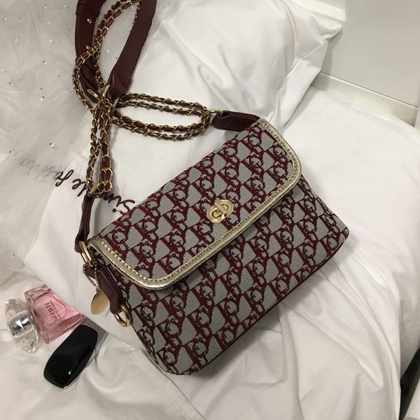 

small women's canvas old flower wandering new net red fashion chain single shoulder messenger bag armpit bag