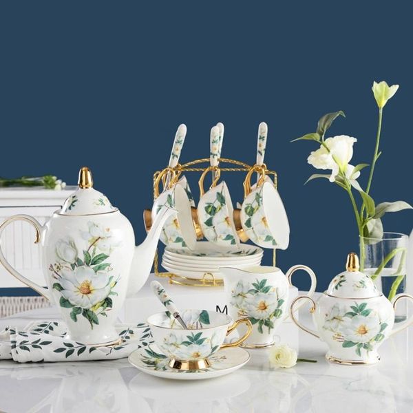 

cups & saucers luxury ceramic nordic tea sets porcelain english coffee flower classic bone china cup szklanki do kawy gift idea ei50yh