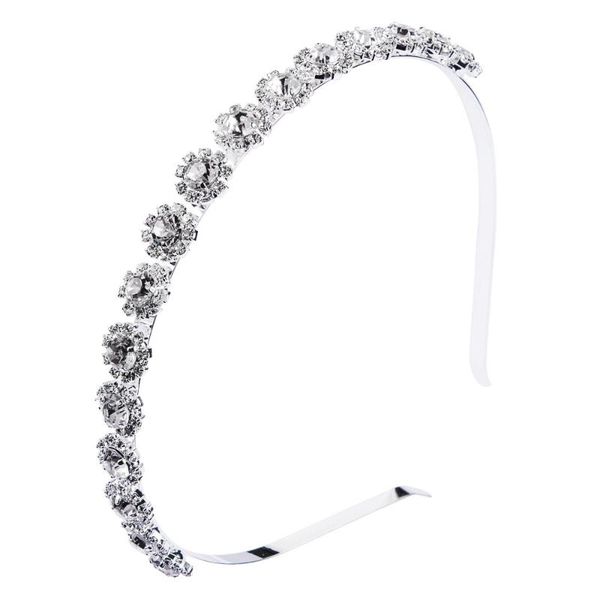 

hair clips & barrettes korean fashion elegant accessories women wedding full rhinestone headbands alloy headband band headwear drop, Golden;silver