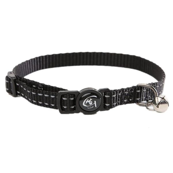 

cat collars & leads wholesale 30cm reflective nylon pet dog fashion adjustable animals neck chain with bell 6 colors collar