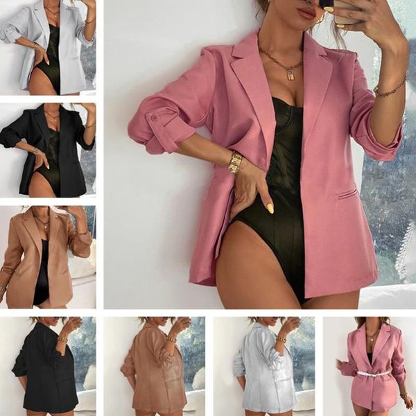 

women's suits & blazers chaqueta de con botones, manga larga, traje trabajo, abrigo, elegante, White;black