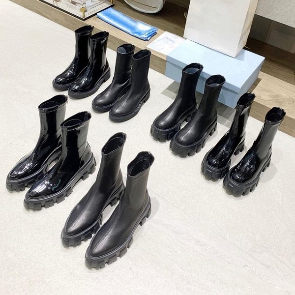 

designer boots women boots monolith martin boot military desert luxury black white lady outdoor winter leather flat platform shoes fashion q
