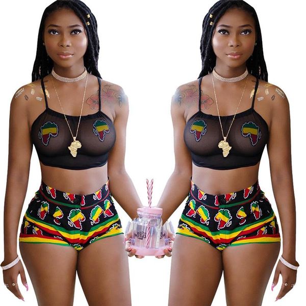 

women's tracksuits all black deep v neck sleeveless bro and short tight club party lady fashion, Gray