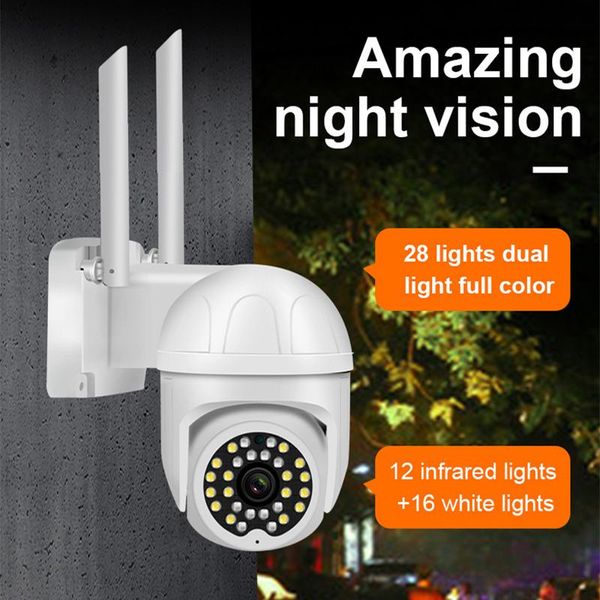

camcorders ptz ip camera wifi outdoor ai human detection audio 1080p wireless waterproof security cctv digital zoom