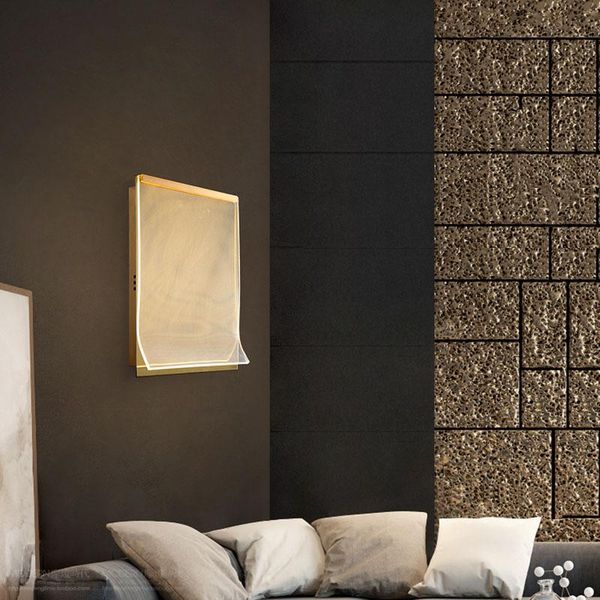 

wall lamp nordic luxury golden led for bedroom bedsides acrylic light home mirror el dining room decor lighting lustre