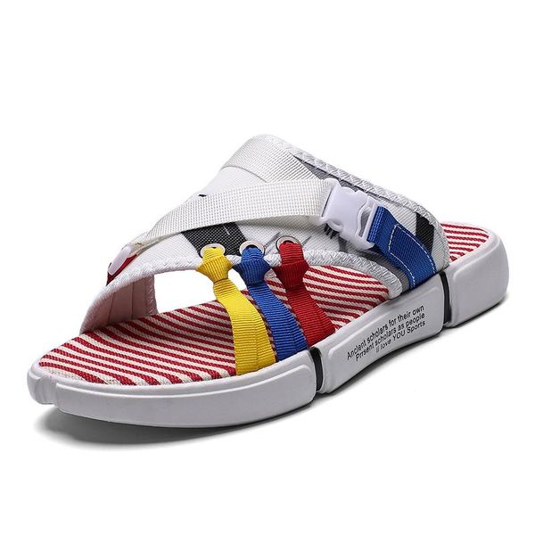 

slippers men woman 2021 summer fashion outdoor beach shoes colorful soft home sandals non-slip comfotable size 38-45, Black