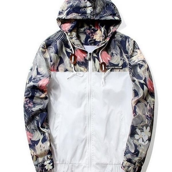 

2019 spring and autumn men's casual sports jacket version camouflage floral bomber jacket, Black