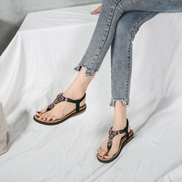 

sandals shoes women platform bohemia summer women's comfort walking ladies sandalias female casual footwear plus size, Black