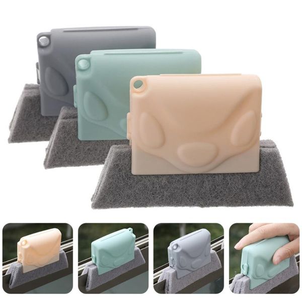 

3pcs practical cleaning tool brush groove window clean car sponge