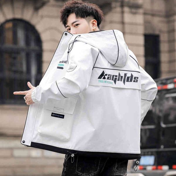 

men's jackets drop men streetwear hip hop bomber jacket man harajuku ribbons pockets coats korean style fashions clothing rdb5, Black;brown