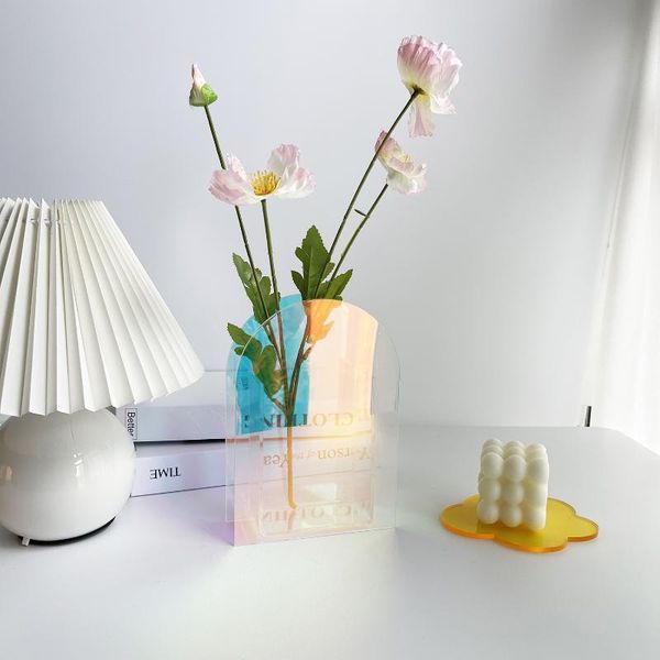 

vases nordic ins vase tablecolorful acrylic art simple living room flower arrangement homestay deskdecoration