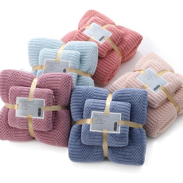 

towel coral velvet soft bath set high absorbent + towels for adults microfiber 35*75cm,70*140cm