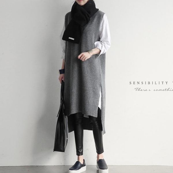

550g knitted women boho thick long vest dress autumn winter sweater sundress loose pullover robe femme vestido t5mp, Black;gray