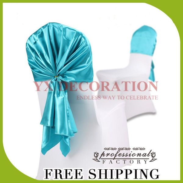 

70x140cm satin chair sash tiw bow cap hood for wedding cover decoration sashes