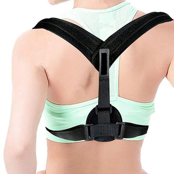 

back posture corrector for women & men - effective and comfortable brace slouching hunching support, Black;blue