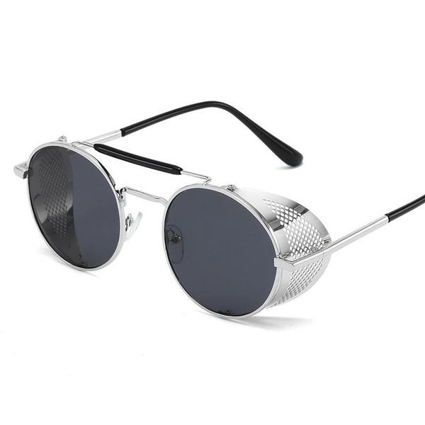 

outdoor eyewear men's steampunk sunglasses brand design glasses women's round retro metal uv400 gafas de sol