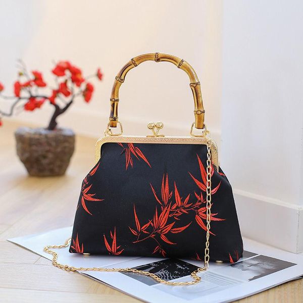 

evening bags women embroidery bamboo bag fashion elegant ladies party clutch true chain messenger wedding