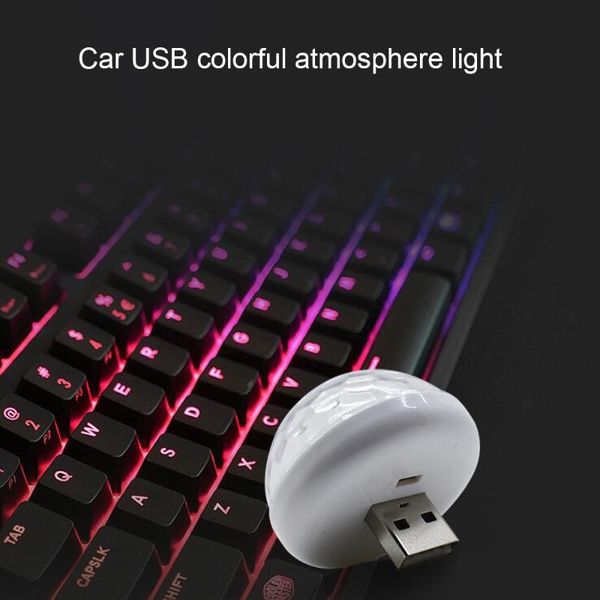 

hubs multi color usb led car interior lighting kit atmosphere light neon colorful lamps interesting portable accessories 2021