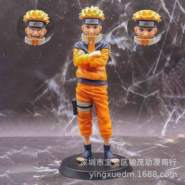 

immortal childhood naruto three head carving face changing box handmade model