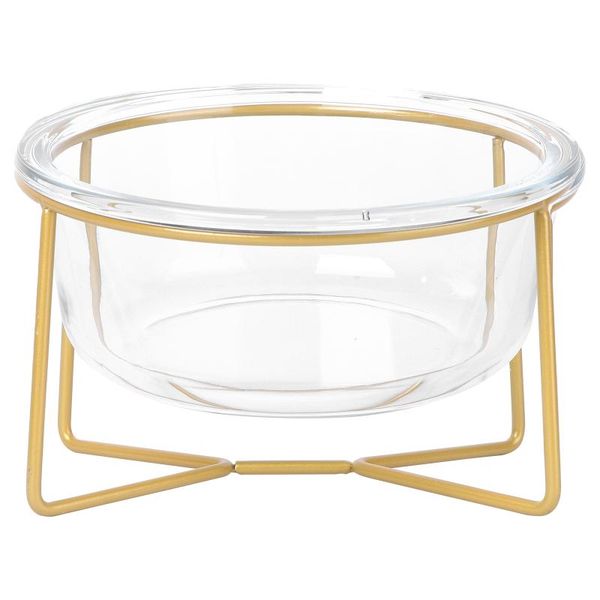 

cat bowls & feeders 1pc glass bowl pet feeder dog food feeding basin high base