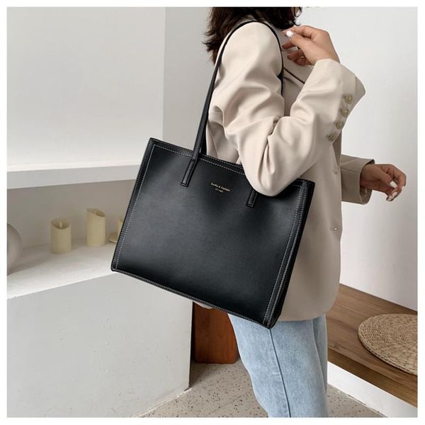 

evening bags luxury designer pu leather women's shoulder bag fashion large capacity tote for women ladies handle