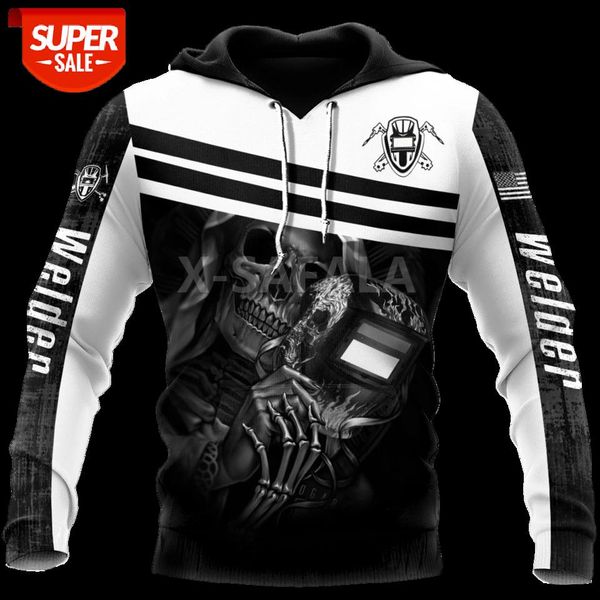 

welder machine art 3d print spring autumn hoodie man women harajuku outwear zipper pullover sweatshirt casual style-3 #b40e, Black