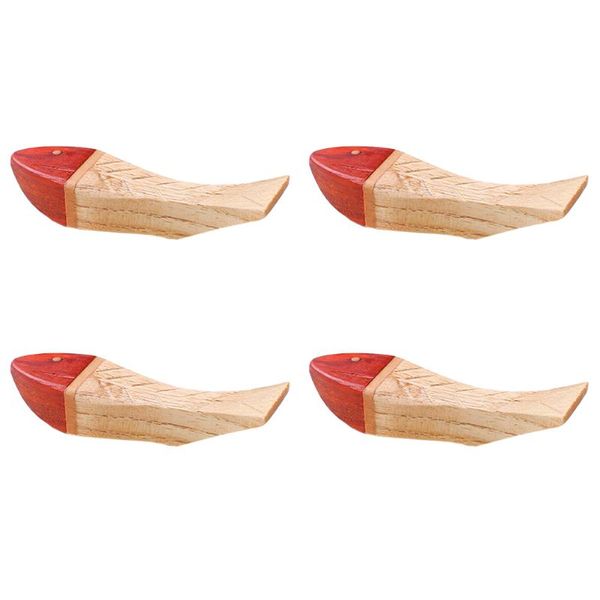 

chopsticks 4pcs wooden fish shaped storage chopstick racks creative shelves