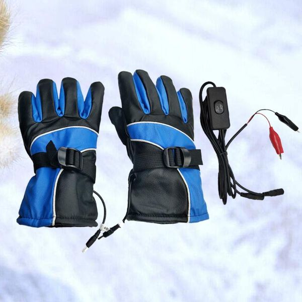 

ski gloves 1 pair of electric heating synthetic leather safe thermal for motorcycle riding