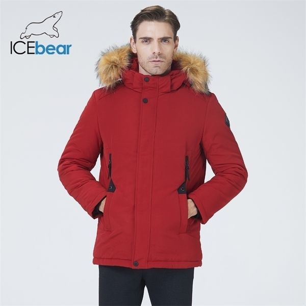 cappotto caldo da uomo invernale giacche collo di pelliccia di alta qualità abbigliamento maschile alla moda marchio di abbigliamento MWD20857D 211216