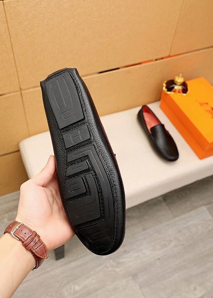 

autumn men's shoess leather men shoes british style loafers shoes low heel platform casual shoes luxury shoe designer shoe man, Black