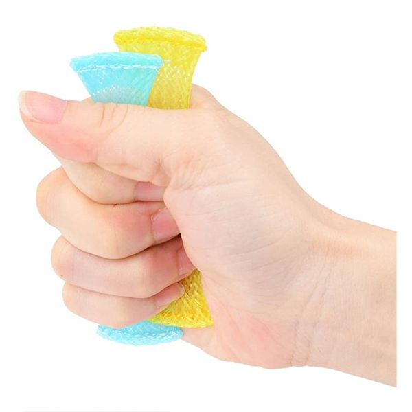 Marble Mesh Fidget Toy Tube Marmi e maglie Finger Hand Fidgets ADHD ADD OCD Stress Relief Ball Pressione Sensoriale Autismo Ansia Terapia Giocattoli DHL