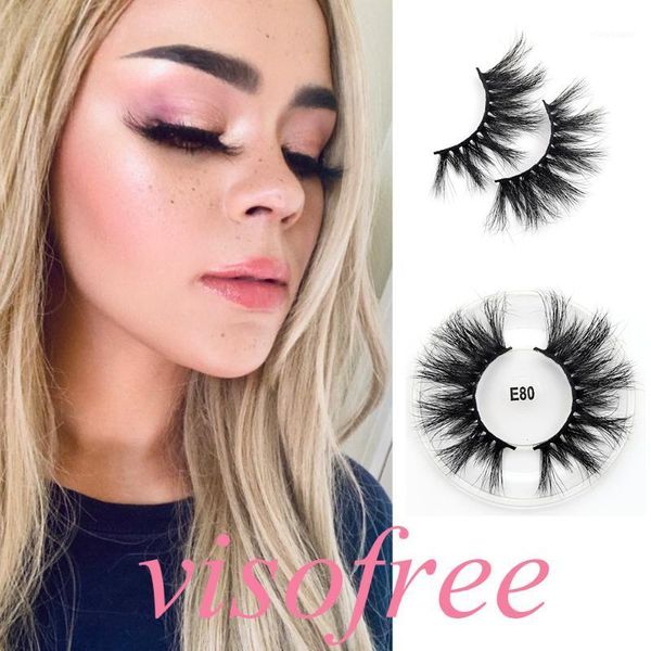 

viso25 mm mink eyelashes natural lashes makeup dramatic effect 3d lash extension eyelash packaging box e801