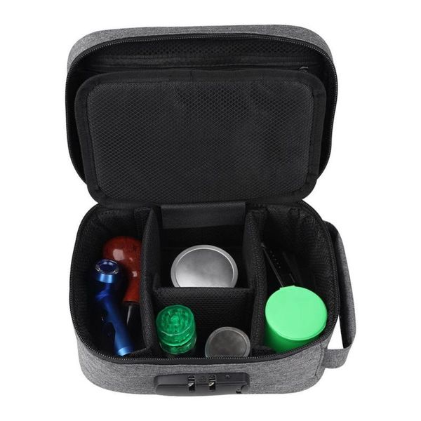 

watch boxes & cases s combination lock smell proof travel bag storage case container for, Black;blue
