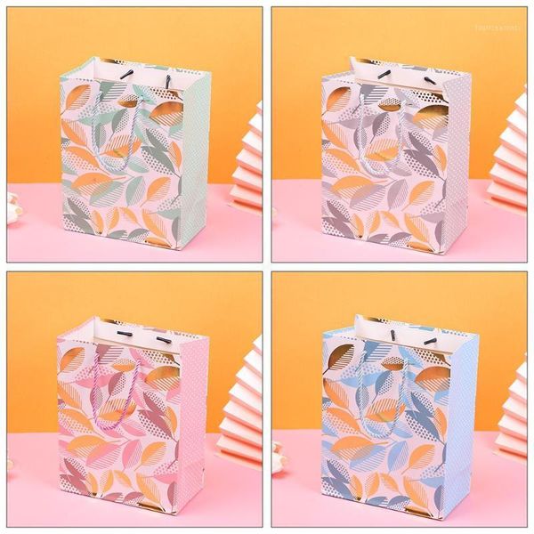 

gift wrap kids boy girl cute storage portable candy bag leaf bronzing birthday1