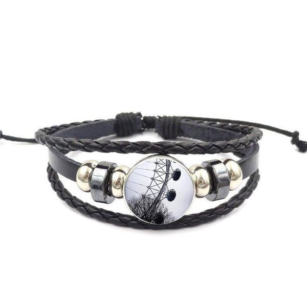 

charm bracelets ej glaze for woman vintage statement ladies glass black leather bracelet bangle women handmade maxi london, Golden;silver