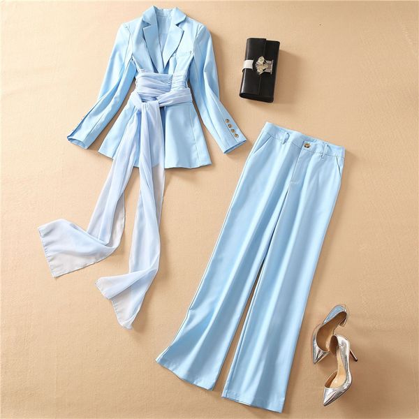

pant celebrity party two-piece female runway spring designers blazer bandage and suit pants, White