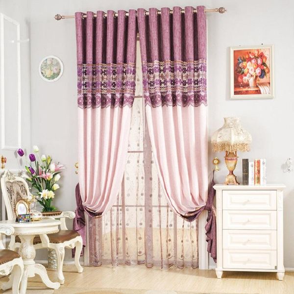 

curtain & drapes modern simple american pastoral style cotton linen stitching shading curtains for living room bedroom decoration custom