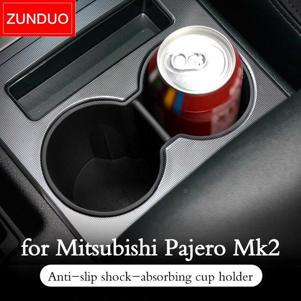 

car organizer zunduo anti-slip -absorbing cup holder for mitsubishi pajero 2 accessories water central control storage box mats