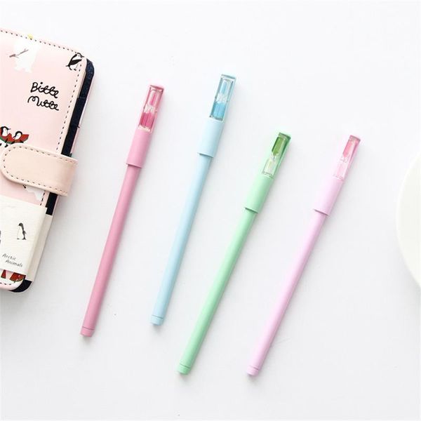 

gel pens 2pcs cute hourglass sand clock 0.5mm black ink signature office stationery papelaria school writing supplies