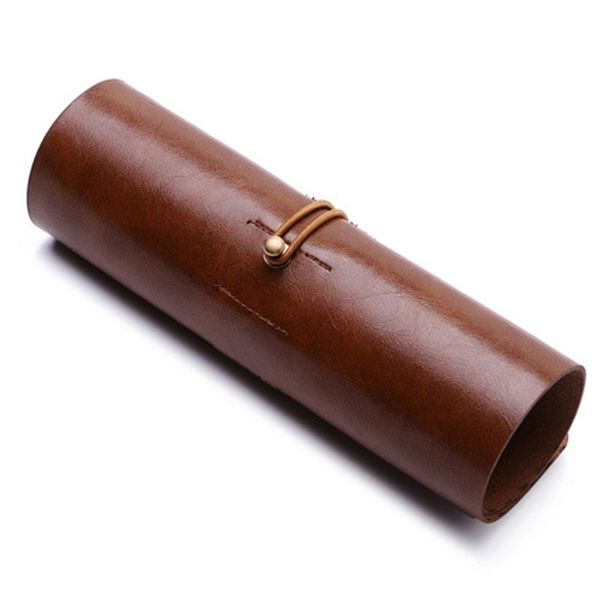 

pencil bags roll durable school treasure map gift faux leather art case stationery storage pouch vintage student supplies offices
