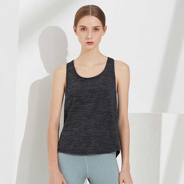 

tracksuits vest u-neck anti light milk ice silk back casual fitness yoga suit, Gray