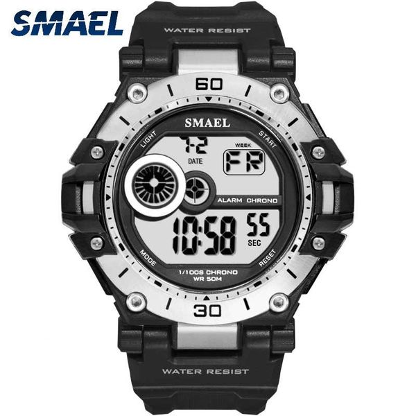 Бренд светодиодные цифровые часы Men 5ATM Водонепроницаемые хронограф повседневные мужские спортивные Quartz Watches Военнослужащие Masculino.