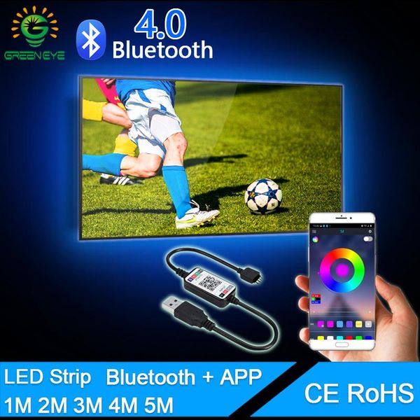 

strips bluetooth music rgb led strip 5v usb tv lights smd 2835 5m 1m 2m 3m 4m 0.5m flexible neon backlight