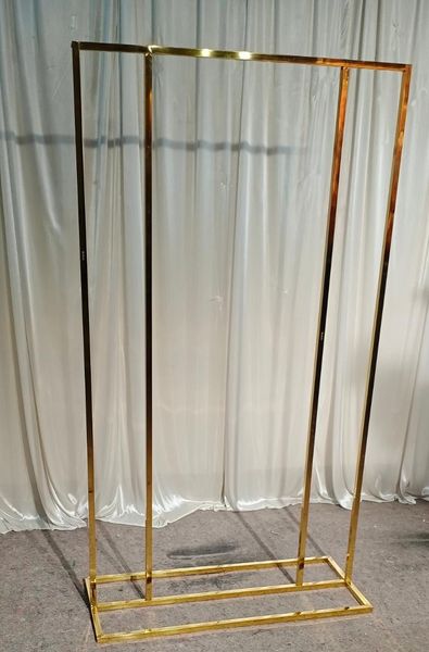 

party decoration wedding sign stand welcome event sigh stand- shiny gold frame-metal seating chart